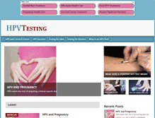 Tablet Screenshot of hpvtesting.com